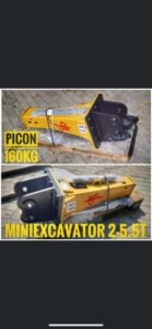 Picon hidraulic 160kg pentru miniexcavator 2-5. 5t