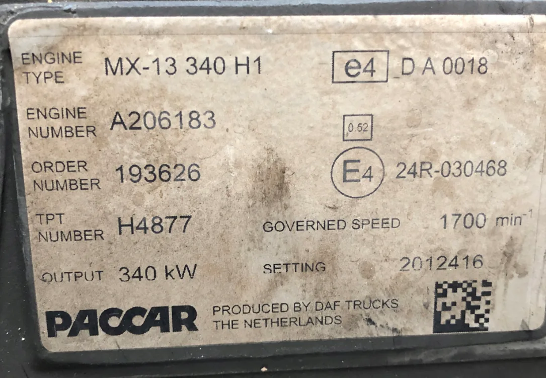 Motor complet camion DAF XF 106 CF EURO6 MX-13