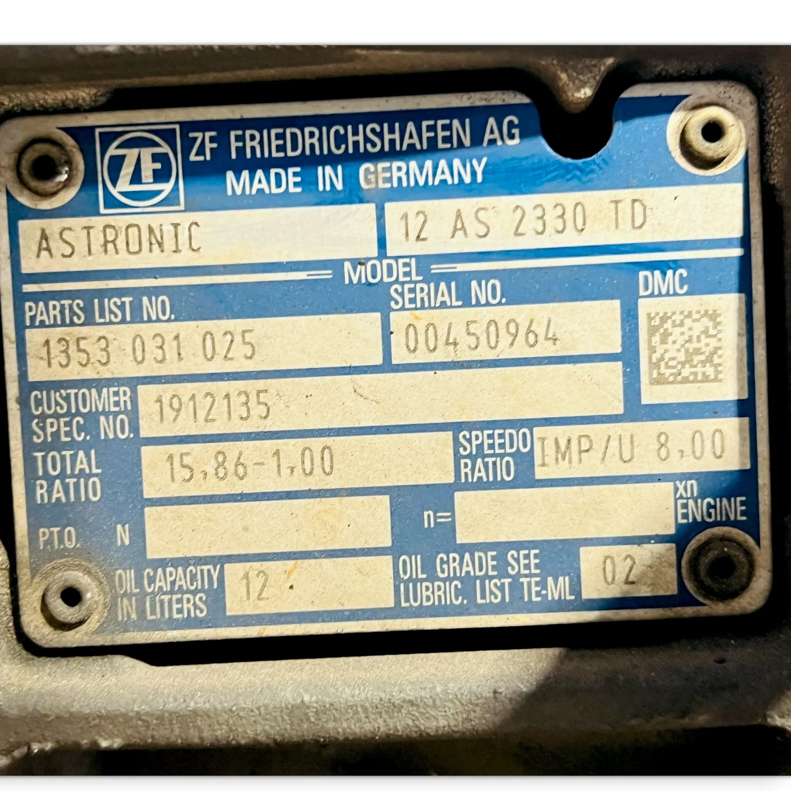 Cutie de viteze ZF ASTRONIC 12AS2330TD – pentru DAF XF106 CF Timisoara